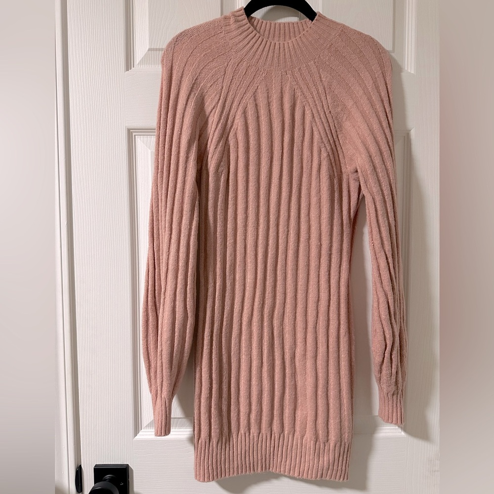 Hollister Blush Pink Tunic Sweater Dress